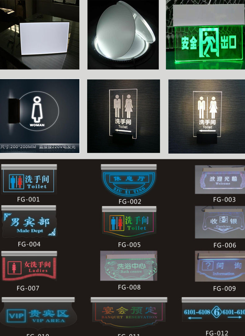 Signage light guide plate Fire sign light guide plate Emergency sign light guide plate