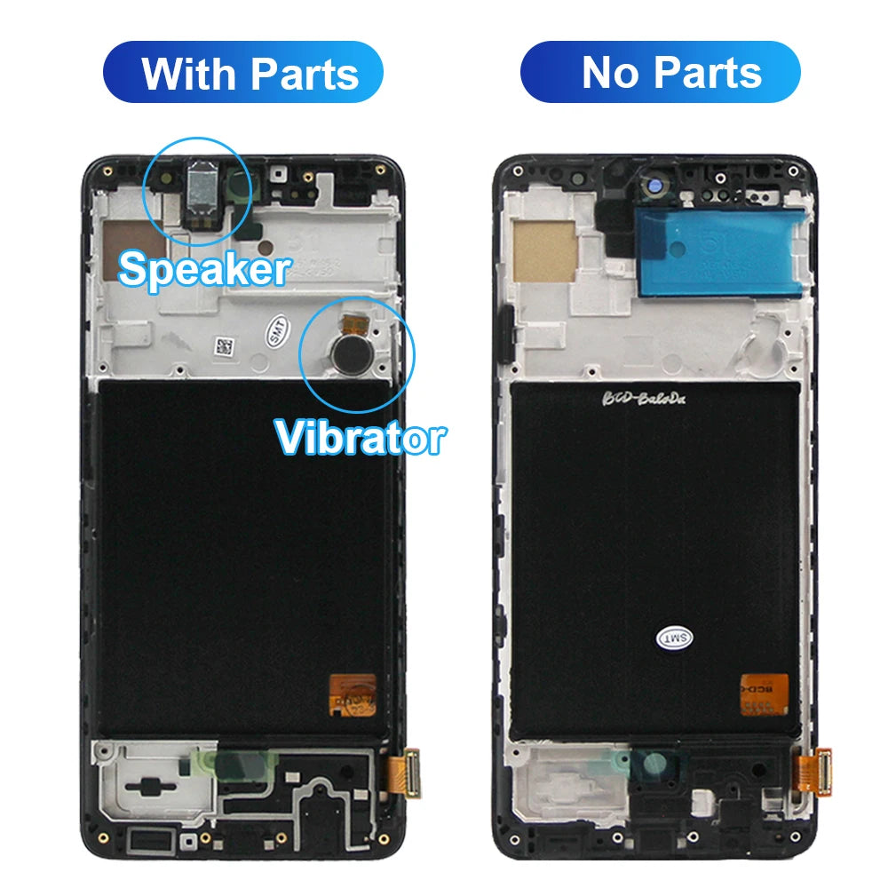 Super AMOLED A51 Display With Fingerprint, for Samsung Galaxy A51 A515 A515F Lcd Display Touch Screen Digitizer Replacement