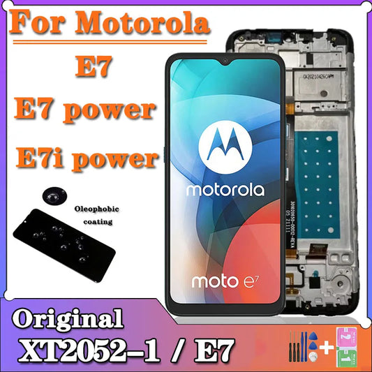 Assemblée de numériseur tactile d'écran LCD de 6,5 pouces pour Motorola E7, E7 Power, E7i Power LCD